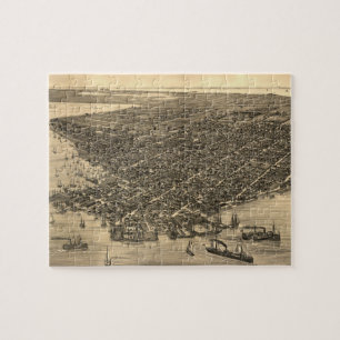  Pictorial Map of Key West FL (1884) Legpuzzel