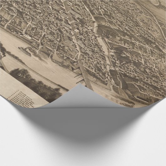  Pictorial Map of Knoxville (1886) Cadeaupapier (Hoek)