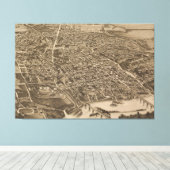  Pictorial Map of Knoxville (1886) Canvas Afdruk (Insitu (Houten vloer))