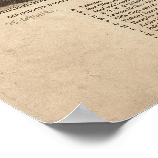  Pictorial Map of Knoxville (1886) Poster (Hoek)