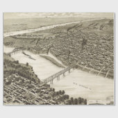  Pictorial Map of Laredo Texas (1892) Cadeaupapier (Vlak)