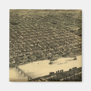  Pictorial Map of Little Rock (1887) Magneet