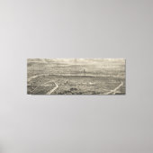  Pictorial Map of London England (1861) Canvas Afdruk (Voorkant)