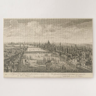  Pictorial Map of London & The Thames 1760 Legpuzzel