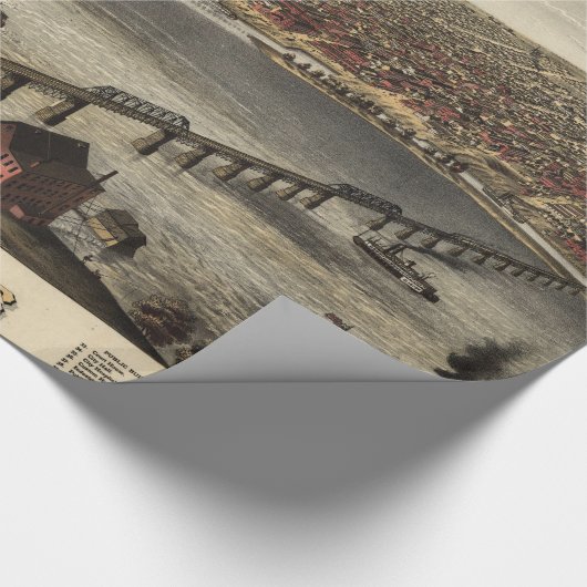  Pictorial Map of Louisville (1876) Cadeaupapier (Hoek)