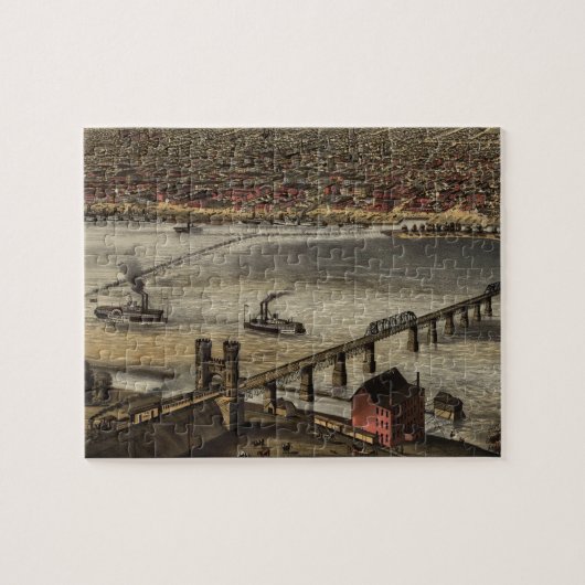  Pictorial Map of Louisville (1876) Legpuzzel (Horizontaal)