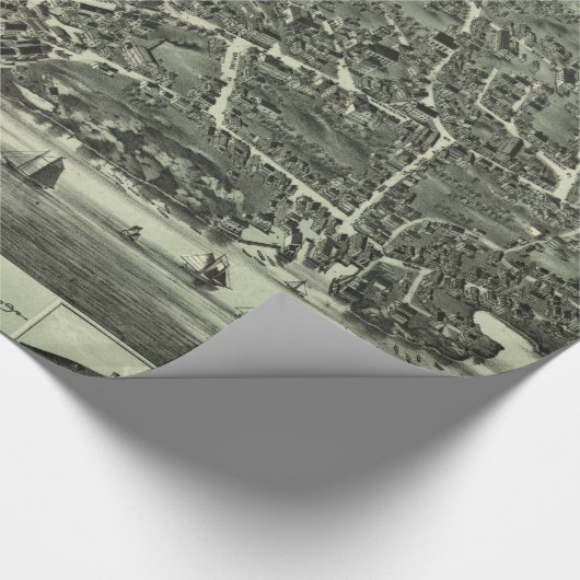  Pictorial Map of Marblehead MA (1882) Cadeaupapier (Hoek)