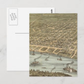  Pictorial Map of Memphis Tennessee (1870) Briefkaart (Voorkant / Achterkant)