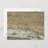  Pictorial Map of Memphis Tennessee (1870) Briefkaart (Voorkant / Achterkant)