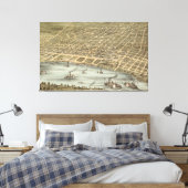 Pictorial Map of Memphis Tennessee (1870) Canvas Afdruk (Insitu (Slaapkamer))