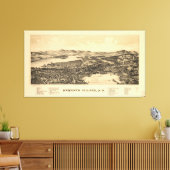  Pictorial Map of Meredith NH (1899) Canvas Afdruk (Insitu (Woonkamer))