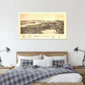  Pictorial Map of Meredith NH (1899) Canvas Afdruk (Insitu (Slaapkamer))