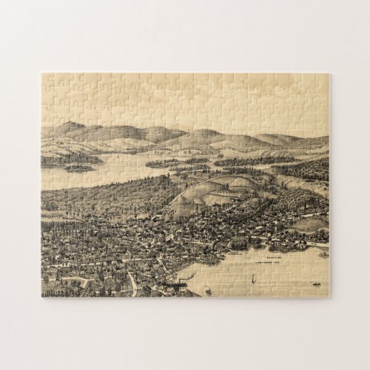 Pictorial Map of Meredith NH (1899) Legpuzzel (Horizontaal)