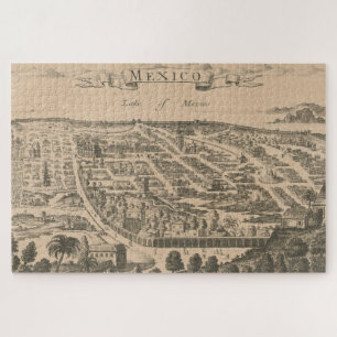  Pictorial Map of Mexico City (1890) Legpuzzel