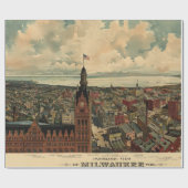  Pictorial Map of Milwaukee WI (1898) Cadeaupapier (Vlak)