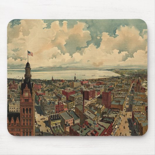  Pictorial Map of Milwaukee WI (1898) Muismat (Voorkant)