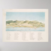  Pictorial Map of Monterey CA (1842) Poster (Voorkant)