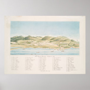  Pictorial Map of Monterey CA (1842) Poster
