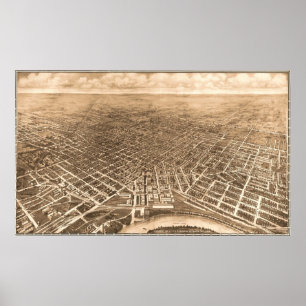  Pictorial Map of Montgomery Alabama (1912) Poster