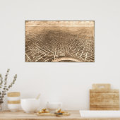 Pictorial Map of Montgomery Alabama (1912) Poster (Keuken)