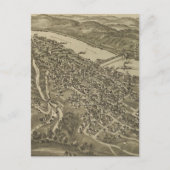  Pictorial Map of Morgantown WV (1897) Briefkaart (Voorkant)