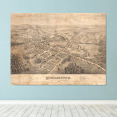  Pictorial Map of Morristown NJ (1876) Canvas Afdruk (Insitu (Houten vloer))