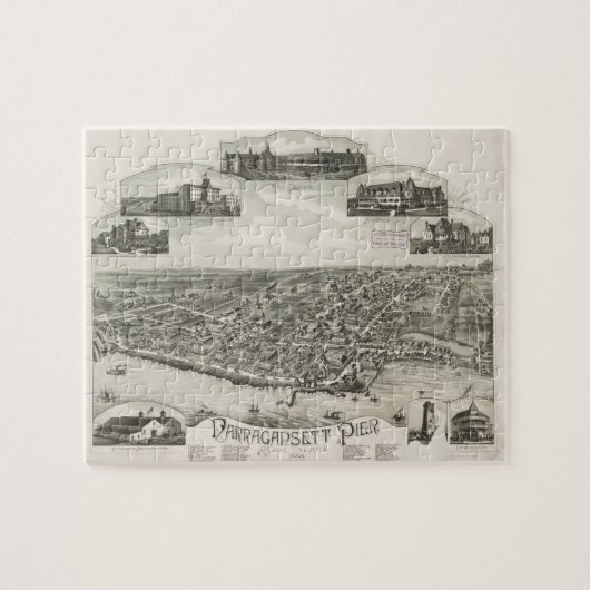  Pictorial Map of Narragansett RI (1888) Legpuzzel (Horizontaal)