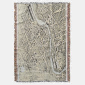  Pictorial Map of Nashua NH (1875) Deken (Voorkant Verticaal)