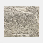  Pictorial Map of Nashua NH (1883) Fleece Deken (Voorkant (Horizontaal))