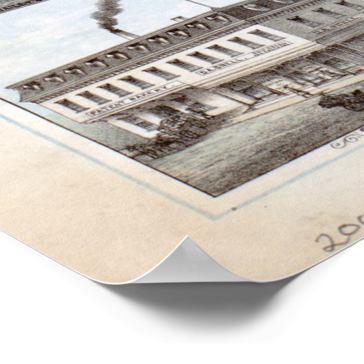  Pictorial Map of New Bedford MA (1876) Poster (Hoek)