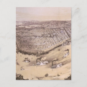  Pictorial Map of New Orleans (1851) Briefkaart