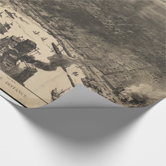  Pictorial Map of New Orleans (1884) Cadeaupapier (Hoek)