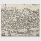  Pictorial Map of New York City (1672) Cadeaupapier (Vlak)