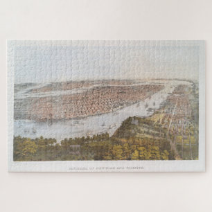  Pictorial Map of New York City (1866) Legpuzzel