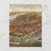 Pictorial Map of New York City (1870) Briefkaart (Voorkant)