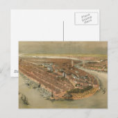  Pictorial Map of New York City (1874) Briefkaart (Voorkant / Achterkant)