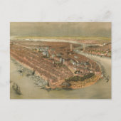  Pictorial Map of New York City (1874) Briefkaart (Voorkant)