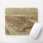  Pictorial Map of New York City (1874) Muismat (Met muis)