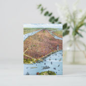  Pictorial Map of New York City (1879) Briefkaart (Staand voorkant)