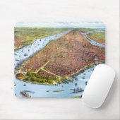  Pictorial Map of New York City (1879) Muismat (Met muis)