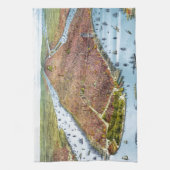  Pictorial Map of New York City (1879) Theedoek (Verticaal)