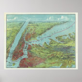  Pictorial Map of New York City (1909) Poster (Voorkant)