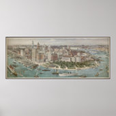  Pictorial Map of New York City (1914) Poster (Voorkant)