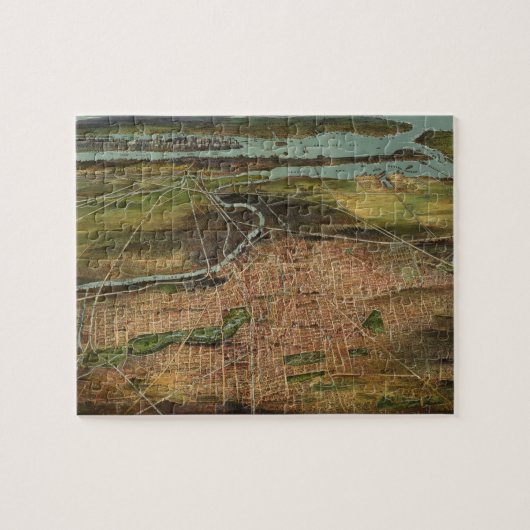 Pictorial Map of Newark NJ (1916) Legpuzzel (Horizontaal)