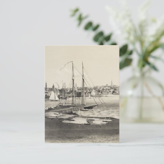  Pictorial Map of Newport RI (1860) Briefkaart (Staand voorkant)