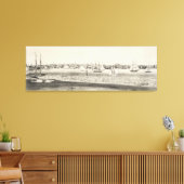 Pictorial Map of Newport RI (1860) Canvas Afdruk (Insitu (Woonkamer))