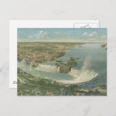  Pictorial Map of Niagara Herfsten NY (1893) Briefkaart (Voorkant / Achterkant)