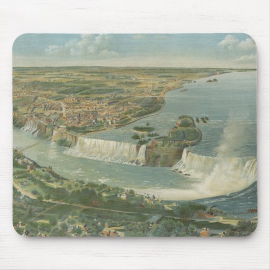 Pictorial Map of Niagara Herfsten NY (1893) Muismat (Voorkant)