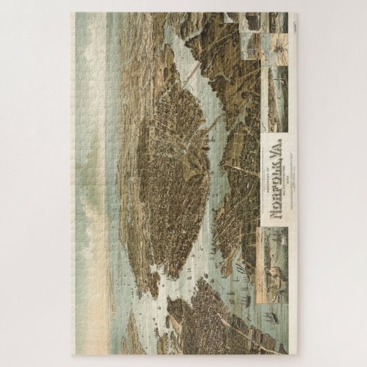  Pictorial Map of Norfolk Virginia (1892) Legpuzzel (Verticaal)