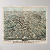  Pictorial Map of Northampton MA (1875) Poster (Voorkant)